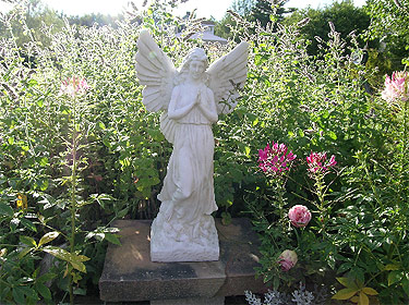 An angel in one of the gardens.