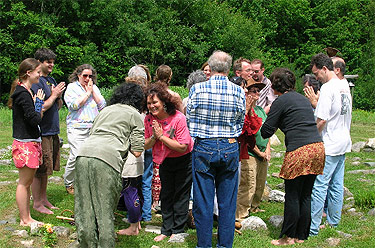 A ceremony in the Peace Labyrinth - honoring the place where we are all One.